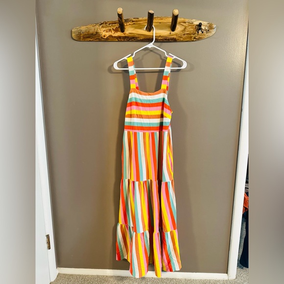 chinese dress ladies J.crew Tiered maxi dress in stripe